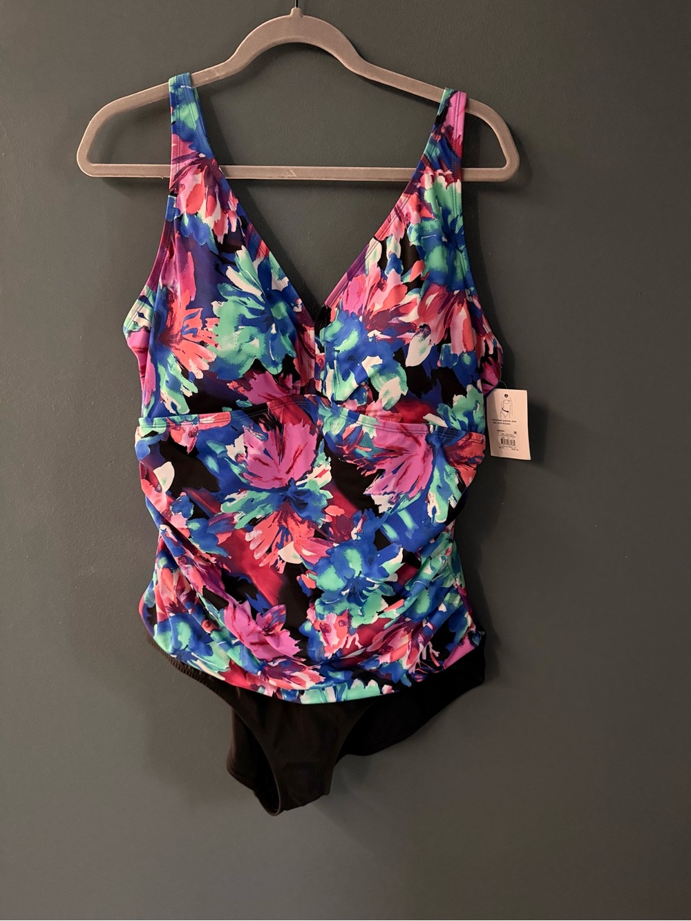 Women Floral One-Piece Swimsuit - Multicolor